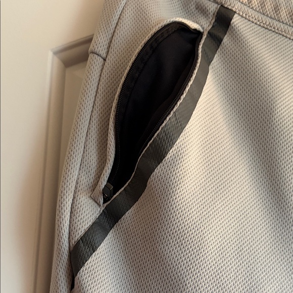 Men's Lightweight Gray Joggers with Black Accents and zippered pockets - Picture 2 of 7